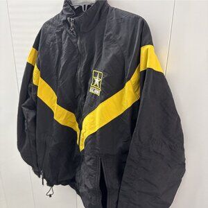 US Army Unisex Windbreaker Black Physical Fitness jacket size Small Regular
